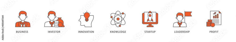 Enterpreneur icon packs for your design digital and printing of business, investor, innovation, knowledge, startup, leadership and profit icon live stroke and easy to edit Enterpreneur icon packs for your design digital and printing of business, investor, innovation, knowledge, startup, leadership and profit icon live stroke and easy to edit