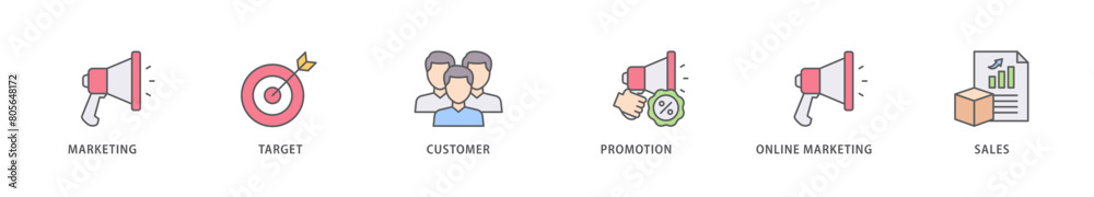 Advertising icon packs for your design digital and printing of marketing, target, customer, promotion, online marketing, and sales icon live stroke and easy to edit Advertising icon packs for your design digital and printing of marketing, target, customer, promotion, online marketing, and sales icon live stroke and easy to edit