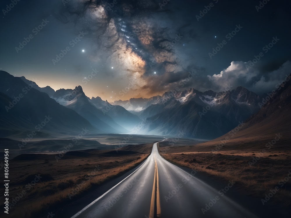 Fototapeta premium a path in the mountains