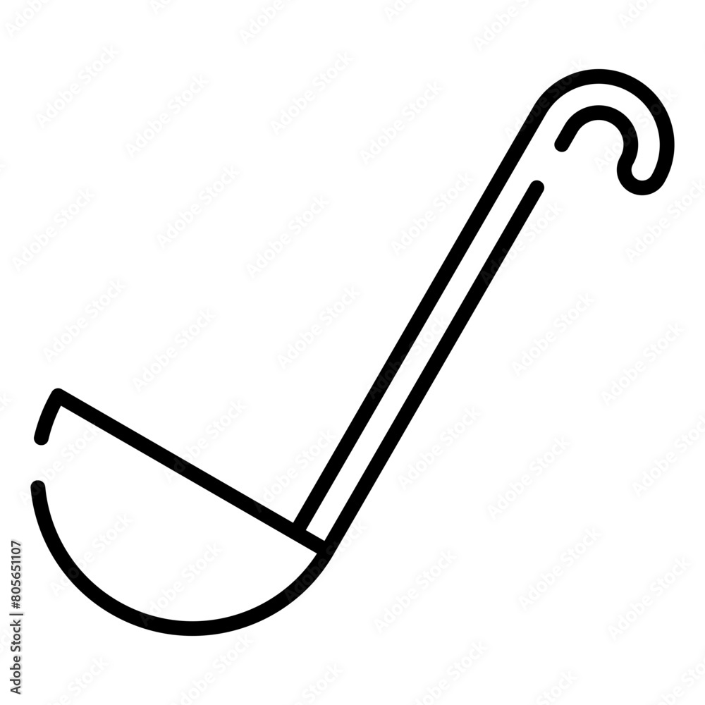 Soup ladle black line icon Soup ladle black line icon