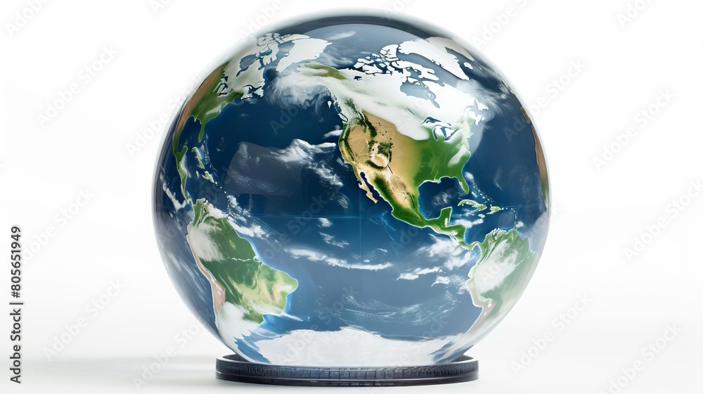 A globe is sitting on a table