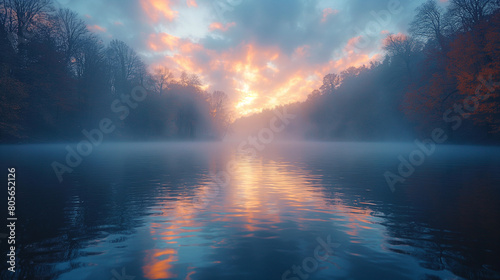 fog , clouds over the river © Ahmed