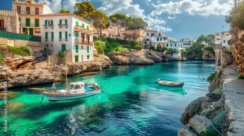 Beautiful coast and harbour of Cala Figuera - Spain, Mallorca  photo