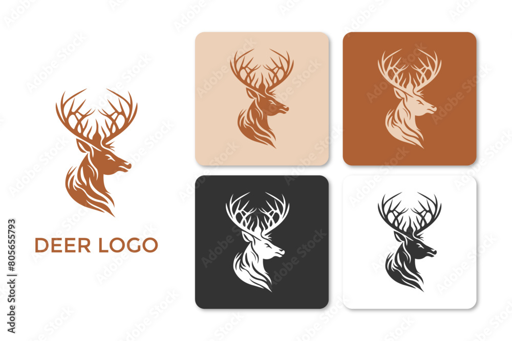 Deer Logo Design Deer Logo Design