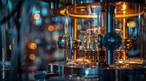 A glimpse inside a specialized fridge filled with superconducting materials to keep the delicate quantum particles at extremely low temperatures.