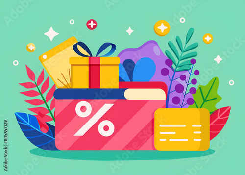 Flat design illustration concept of shopping, sale, discount, special offer, big sale. © JELENA