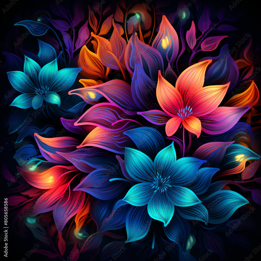 Abstract colorful flower Abstract colorful flower