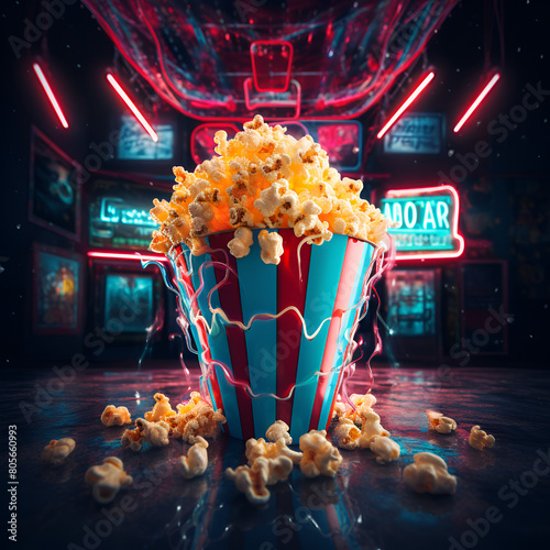 Abstract colorful popcorn