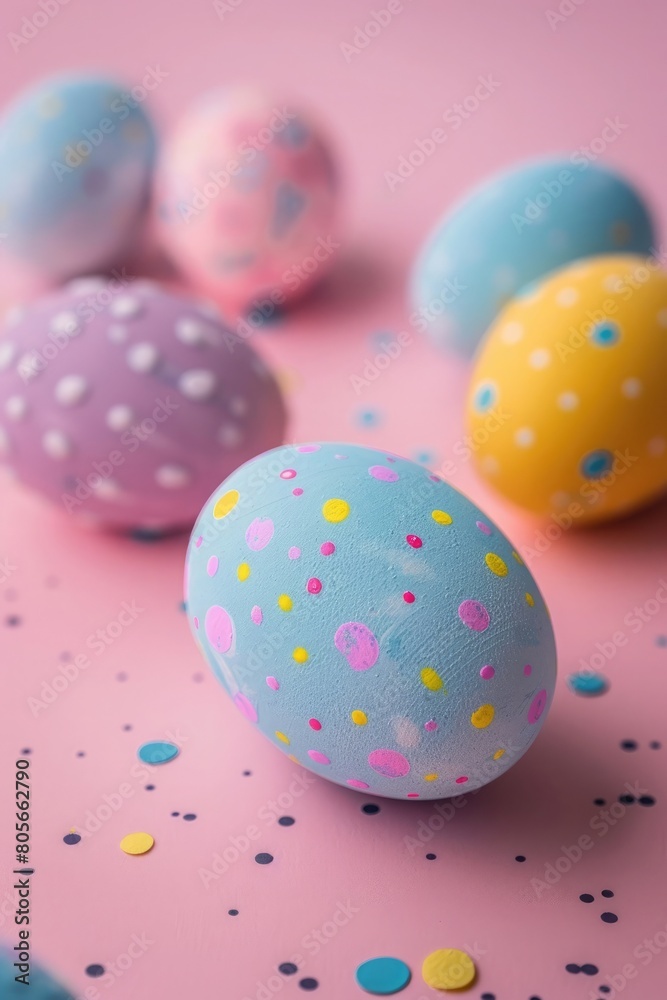 Happy Easter cute object pattern.