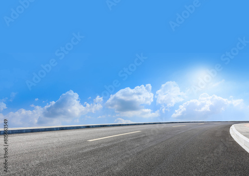 Panoramic highway transportation road view