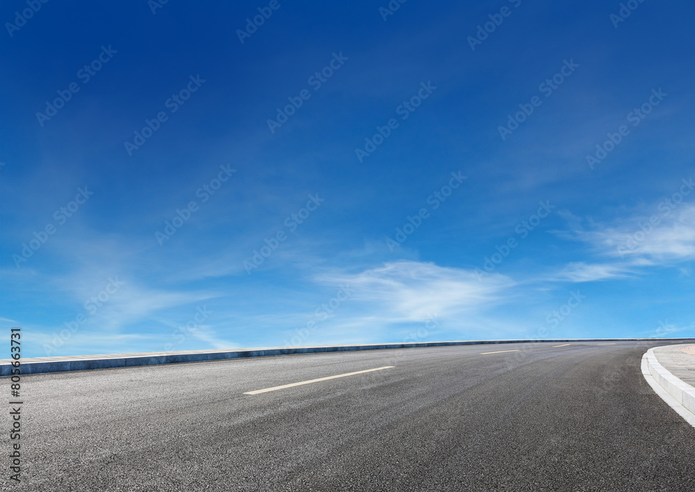 Panoramic highway transportation road view