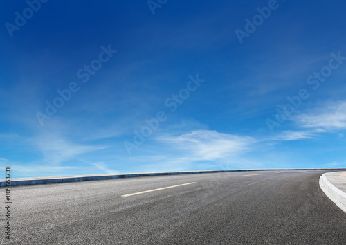 Panoramic highway transportation road view