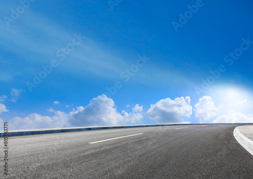 Panoramic highway transportation road view