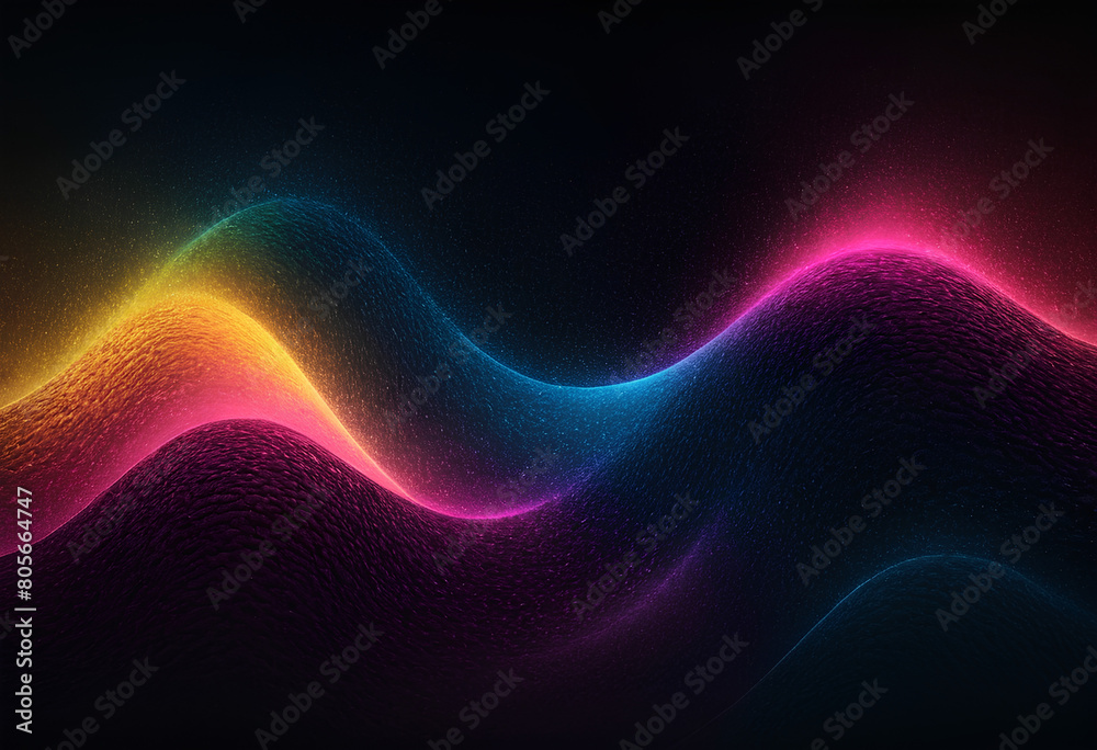 a wave with colored lines that say quot glow quot on the bottom