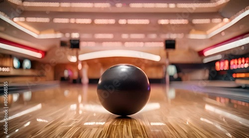 bowling ball in alley
