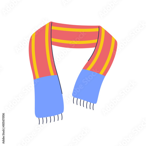 team scarf hand drawn Illustration