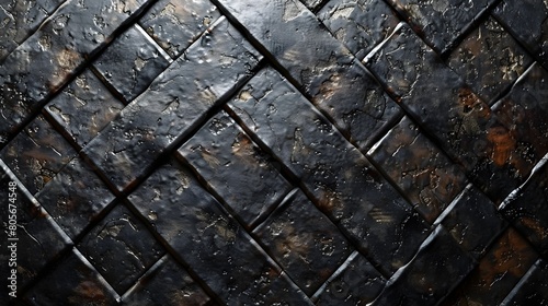 Weathered and Grungy Metal Texture with Geometric Pattern Overlay for Design Backgrounds