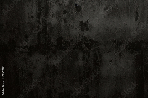 Fondo de pared de piedra de hormigón con textura grunge negro oscuro negro photo