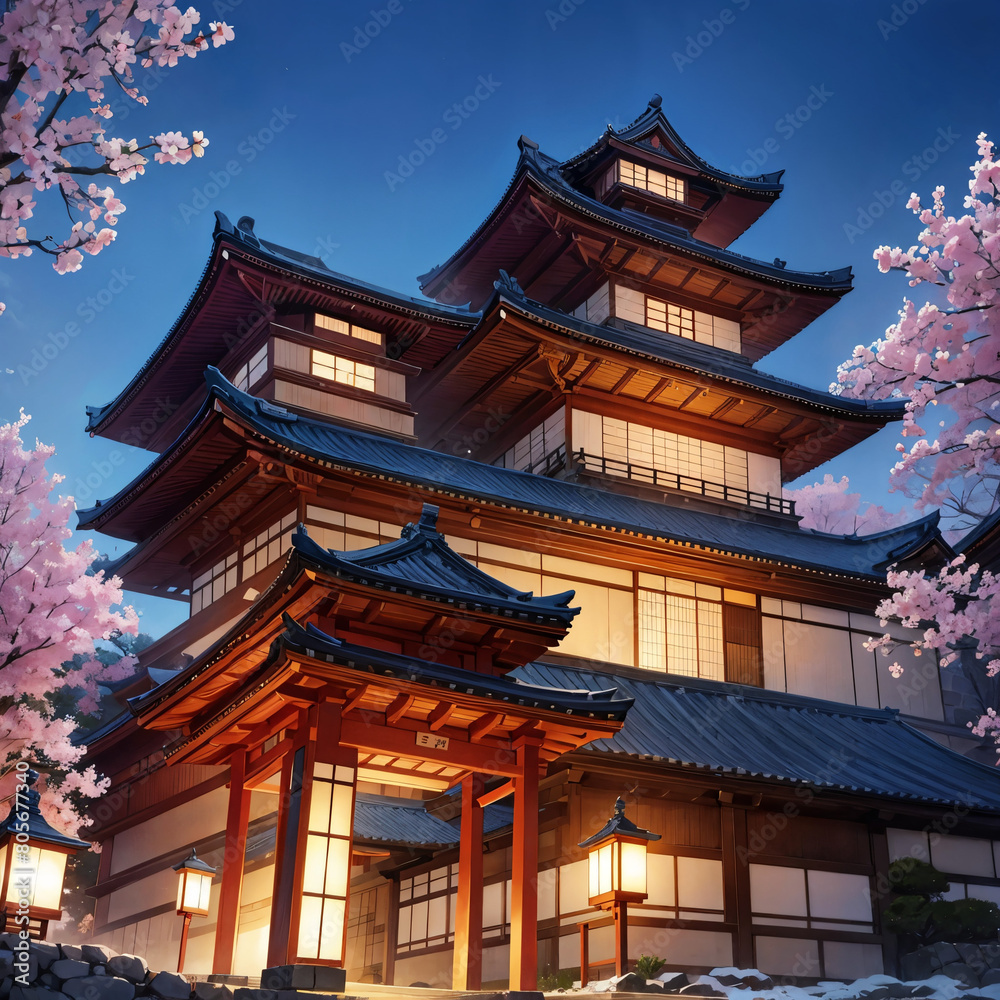 japanese temple in the park