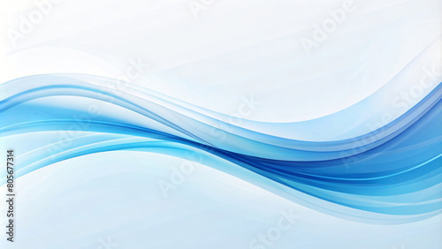 Abstract soft blue design with flowing lines and curves