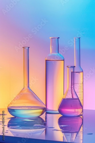 Science lab banners in gradient design