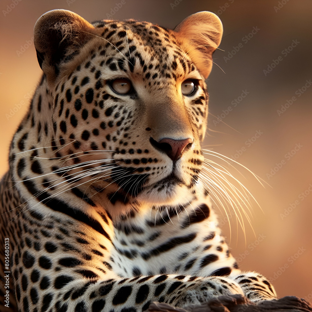 Fototapeta premium close up of a leopard