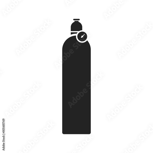 Isolated pictogram icon high pressure tank, .as bottle with cartoon style, for safety sign