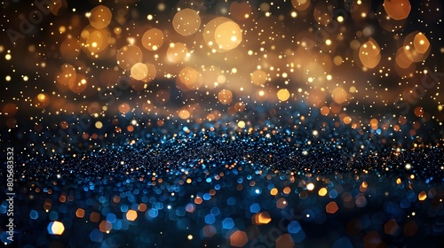 Captivating Celestial Glitter:A Dazzling Backdrop of Abstract Lights and Bokeh photo