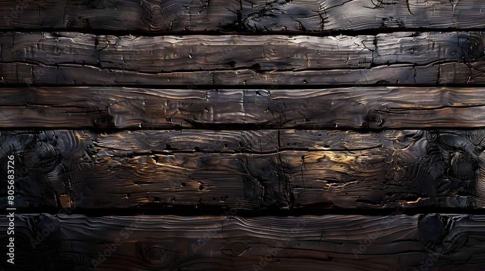 Fototapeta premium Weathered and Aged Wooden Planks Create a Captivating Rustic Background