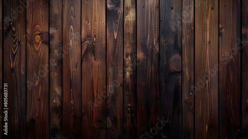 Detailed Textured Dark Wooden Panel Background for Rustic Decor and Interior Design
