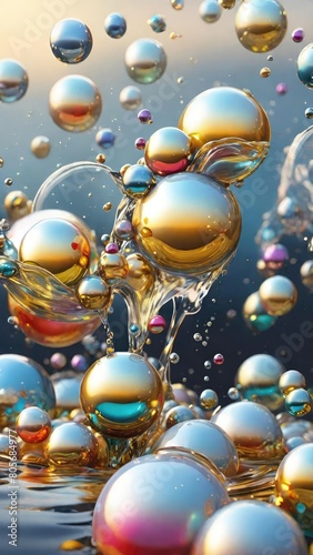 Water and color splash background with black and other colors, aqua atmosphere.
