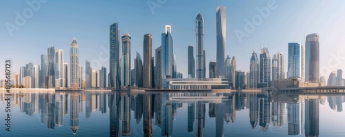View of skyscrapers in a modern city © diwek