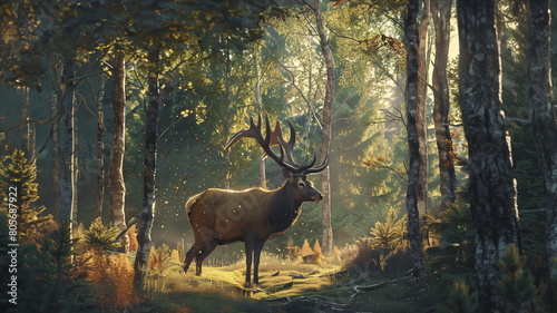 elk in the woods © Shanshan