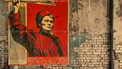 Echoes of the Past: Cold War-Era Soviet Propaganda Poster