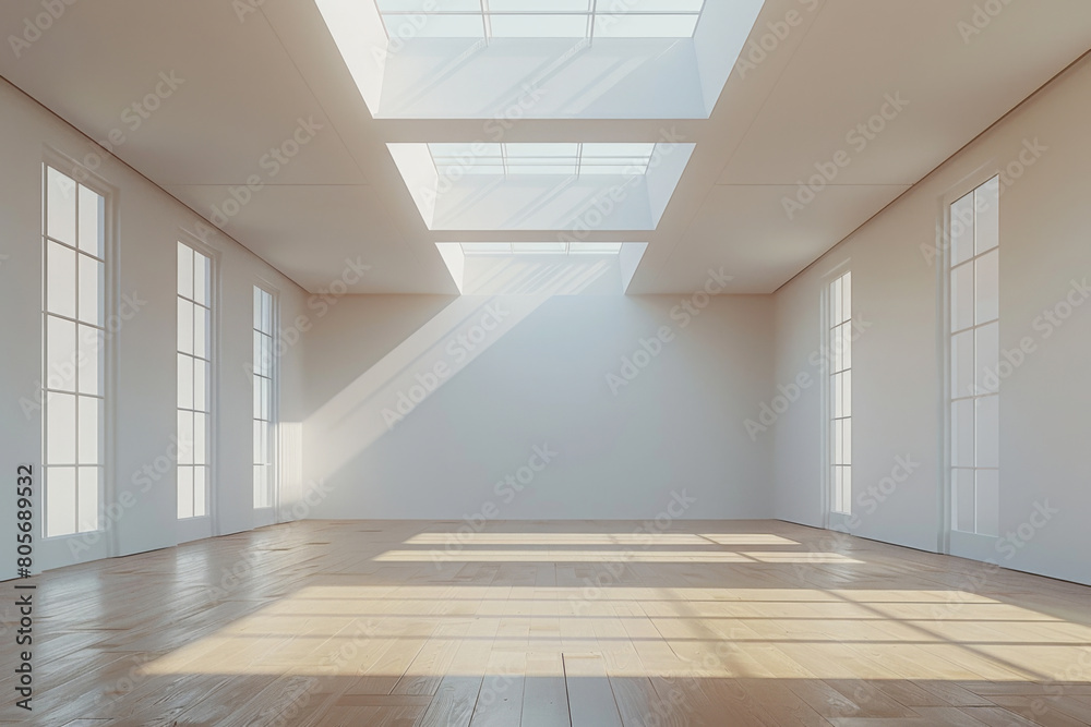 Fototapeta premium Empty hall of modern architectures