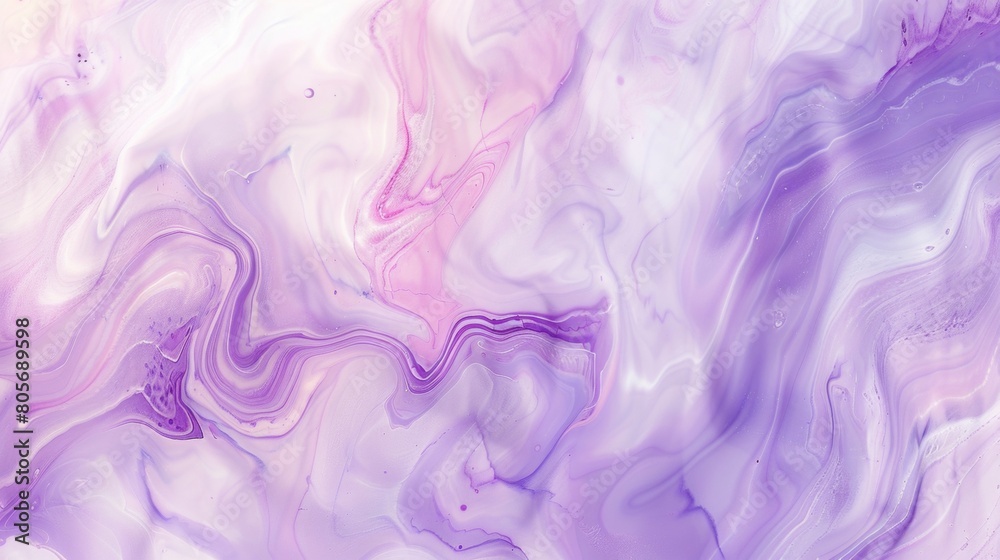 Fototapeta premium A soft pastel purple marble pattern with gentle swirls and a dreamy, ethereal feel for a whimsical background.