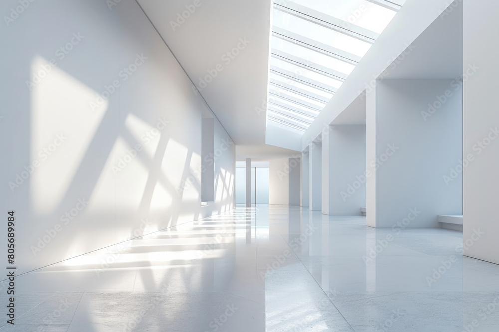 Empty hall of modern architectures Empty hall of modern architectures