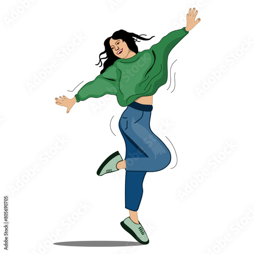 person jumping with joy 