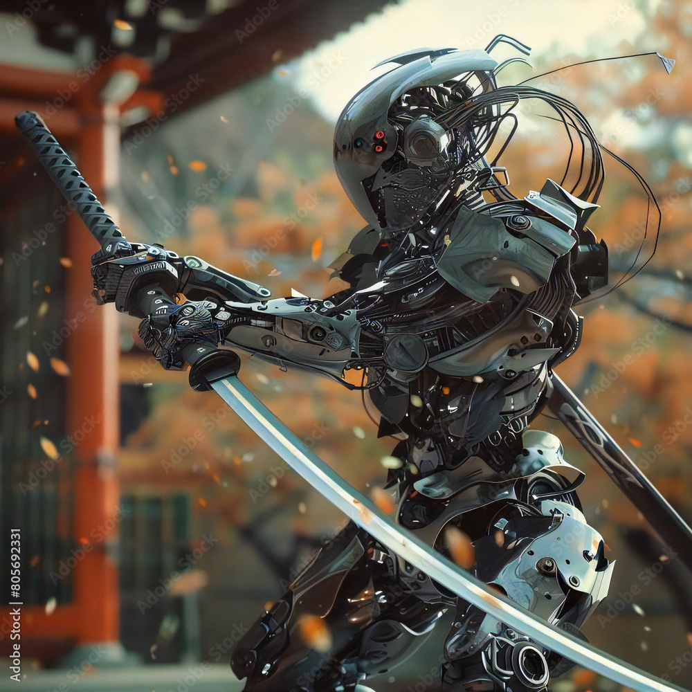 Fototapeta premium デジタルサムライ|digital samurai Generative AI