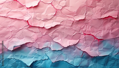 Wallpaper Mural The image is a pink and blue abstract background with a wrinkled paper texture. Torontodigital.ca