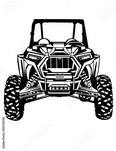 ATV | Extreme Sports | Mud Ride | Off Road Vehicle | Four-Wheeler | Dirty 4 Wheels | ATV Quad | ATV Rider | Original Illustration | Vector and Clipart | Cutfile and Stencil