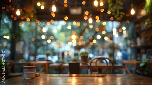 Bokeh Blurred Cafe Scene - Capturing the Ambiance of a Busy Coffee Shop or Restaurant - Perfect for Business Dining