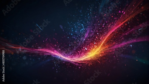 colorful light sparkle background. design for banner  poster  web  social media. generative ai