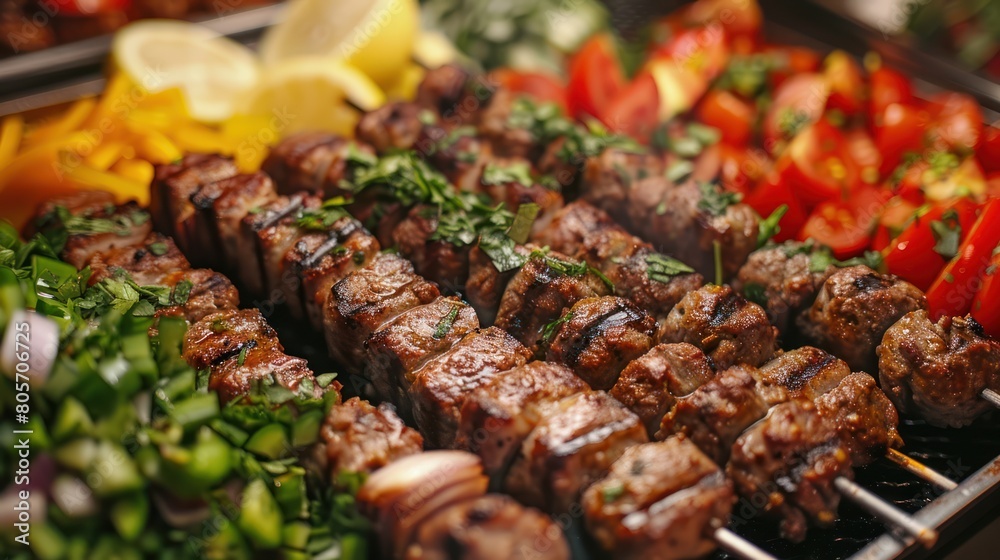 Kebab Ingredients Up Close: Food Photography for Cooking Inspiration and Recipe Ideas Kebab Ingredients Up Close: Food Photography for Cooking Inspiration and Recipe Ideas