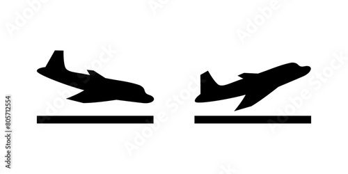 illustration take off and landing sign vector design for airpot sign etc.