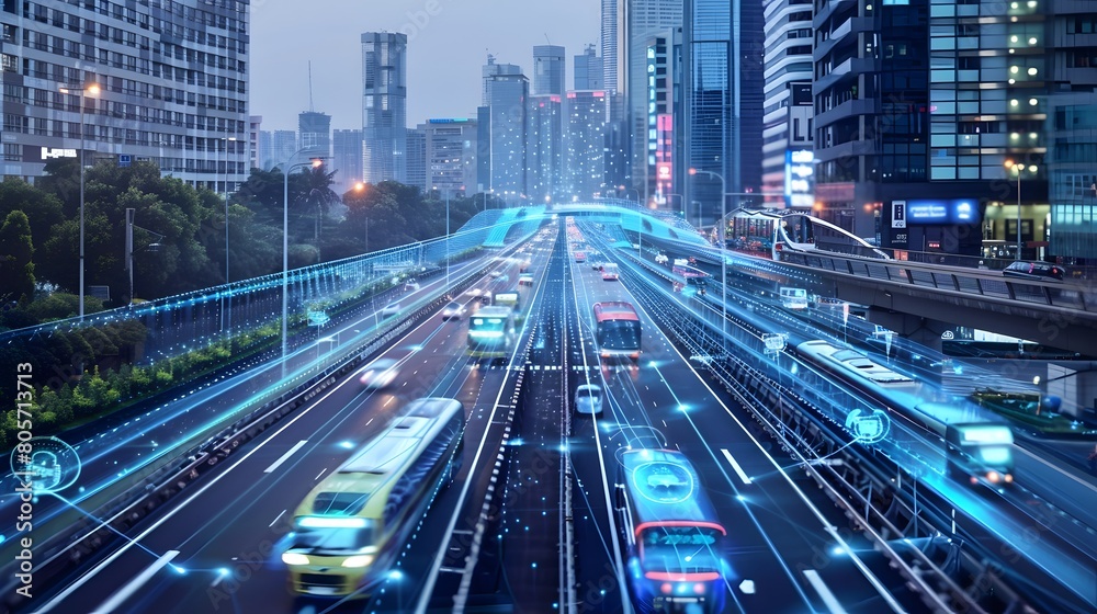 Fototapeta premium futuristic fast train