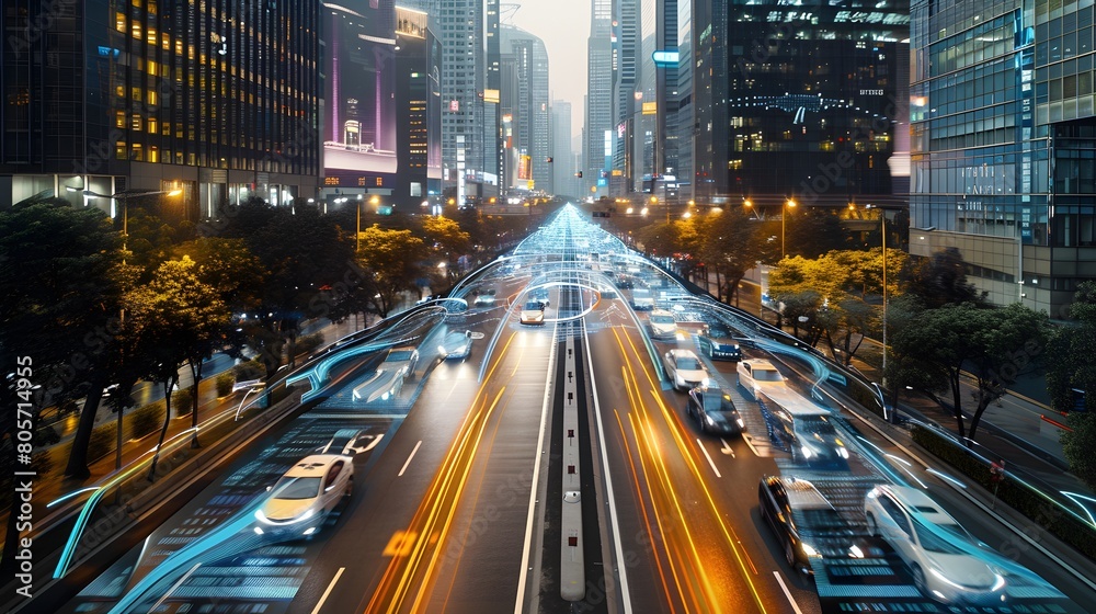 Obraz premium futuristic fast train 