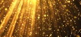 A vertical gold rain of light, shimmering against the dark background