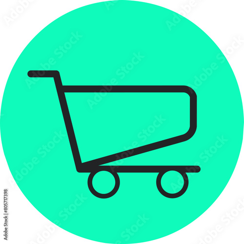 Shopping Cart Icon.  Vector shopping cart icon.  Shopping cart illustration for web, mobile apps.  stock vector