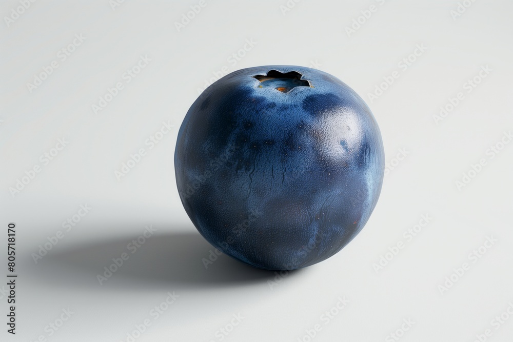 one blueberry berry on a white background one blueberry berry on a white background